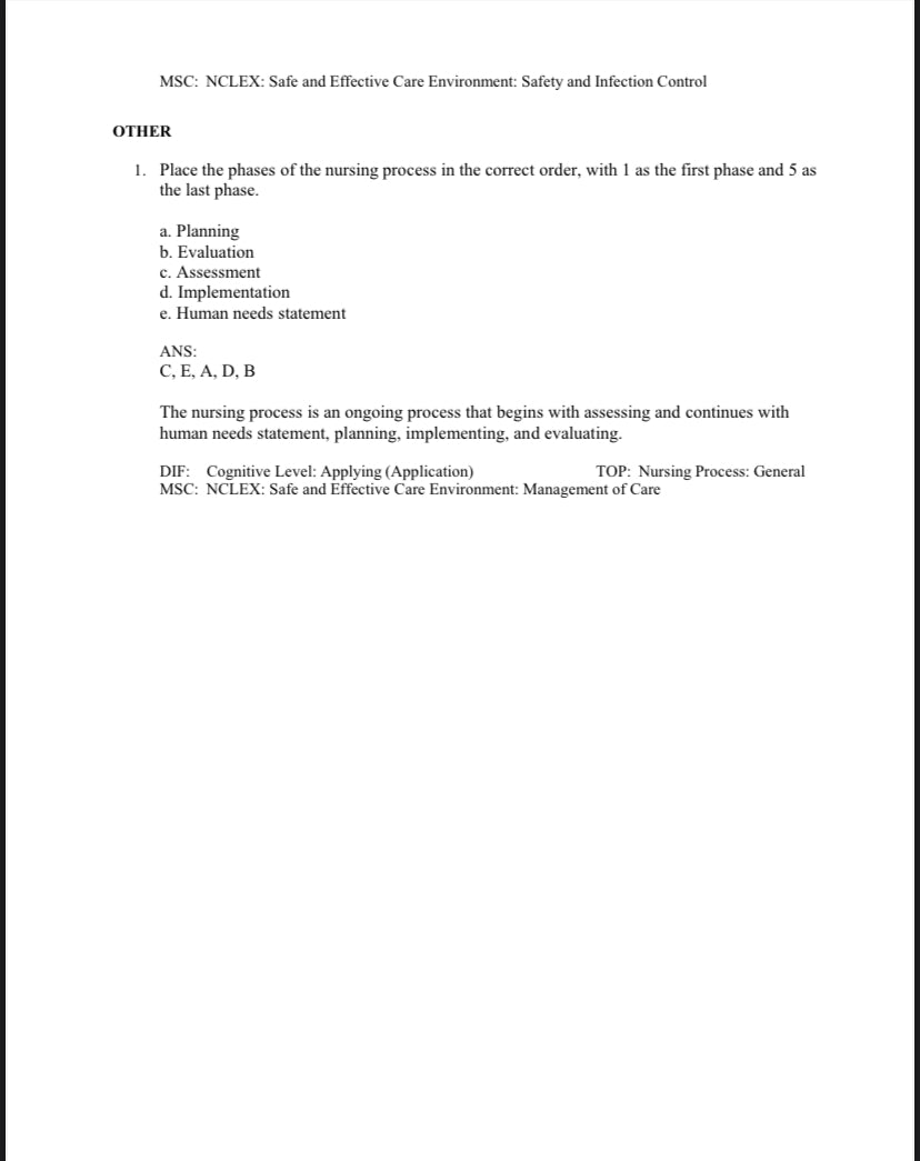 Test bank Pharmacology and the Nursing Process, 10th Edition by Lilley