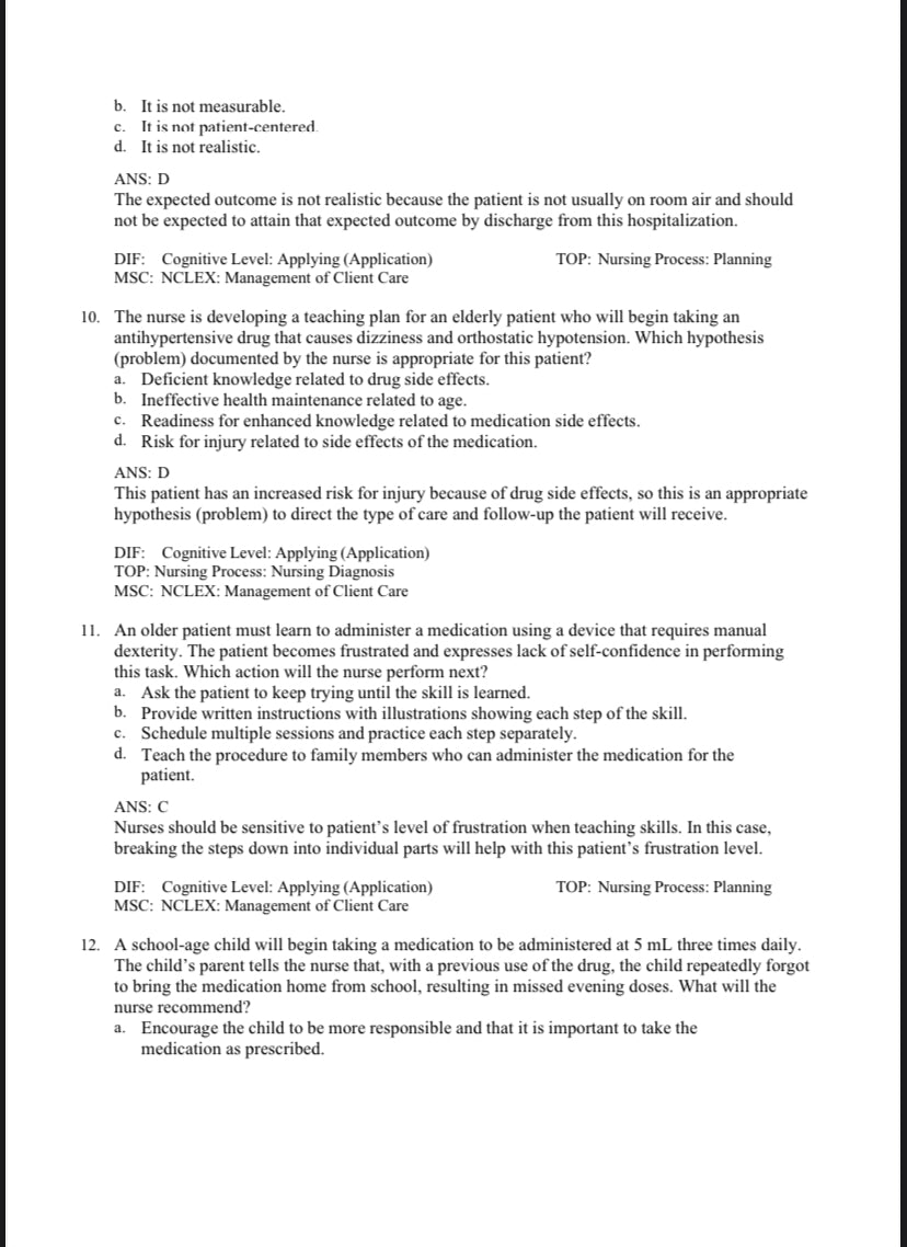 Test Bank Pharmacology A Patient-Centered Nursing Process Approach, 11th Edition by McCuistion