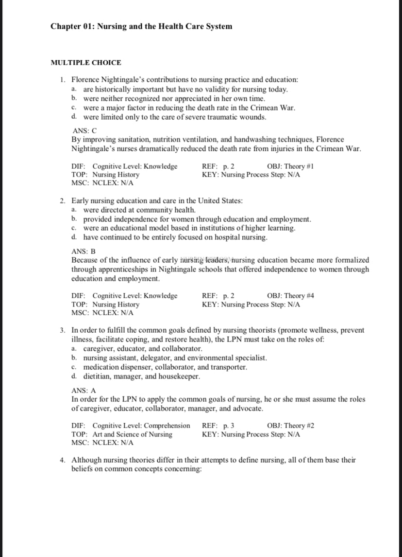 TEST BANK FOR FUNDAMENTAL CONCEPTS AND SKILLS FOR NURSING 6TH EDITION BY WILLIAMS.