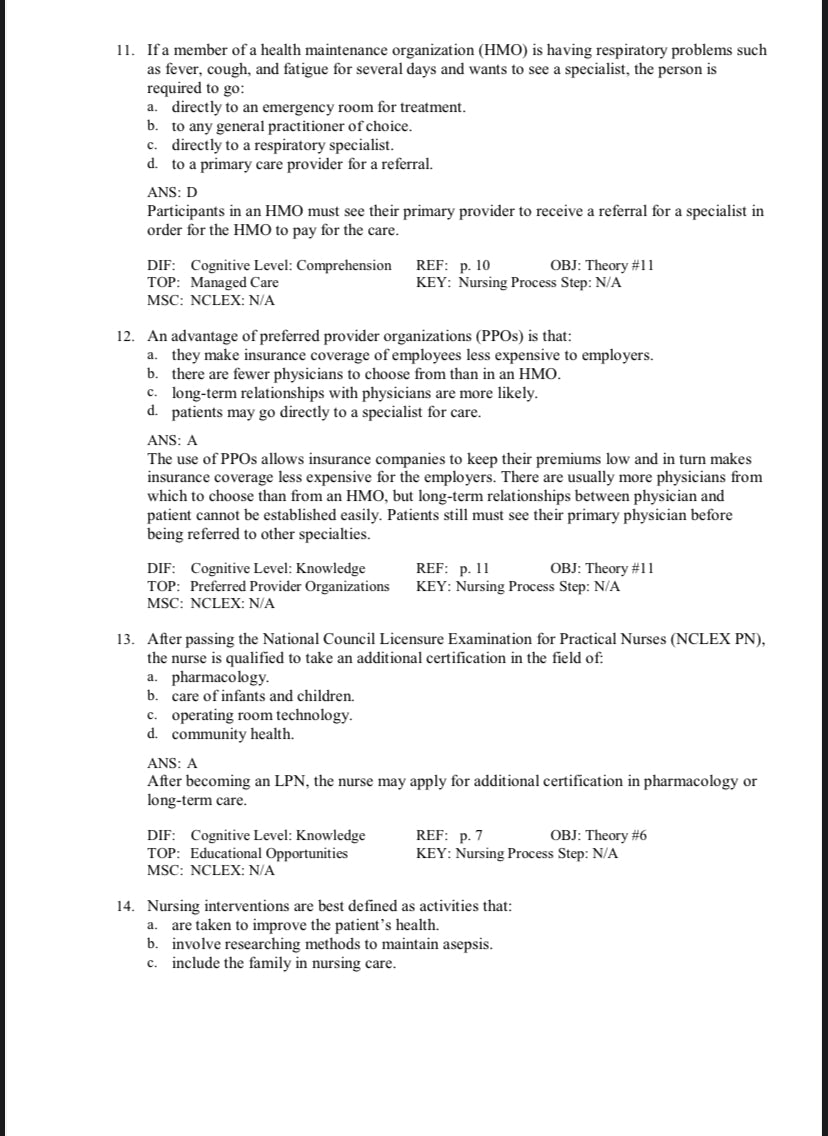 TEST BANK FOR FUNDAMENTAL CONCEPTS AND SKILLS FOR NURSING 6TH EDITION ...