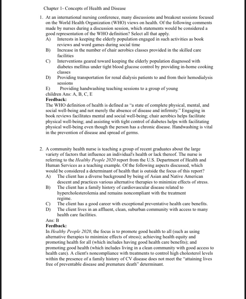 Test bank for Porth's Pathophysiology Concepts of Altered Health 10th ...