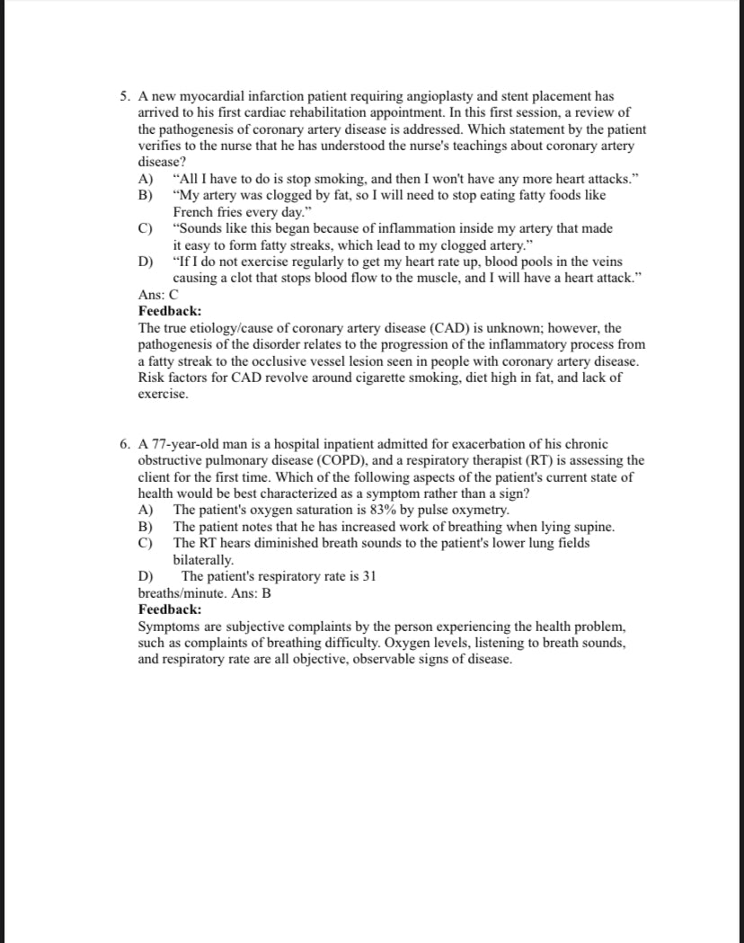 Test bank for Porth's Pathophysiology Concepts of Altered Health 10th ...