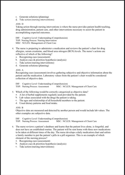 Test Bank Pharmacology A Patient-Centered  Nursing Process Approach, 11th Edition by McCuistion